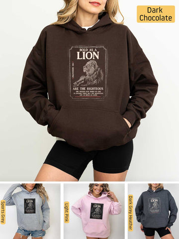 Bold as a Lion - Proverbs 28:1 - Medium-heavyweight, Unisex Hoodie