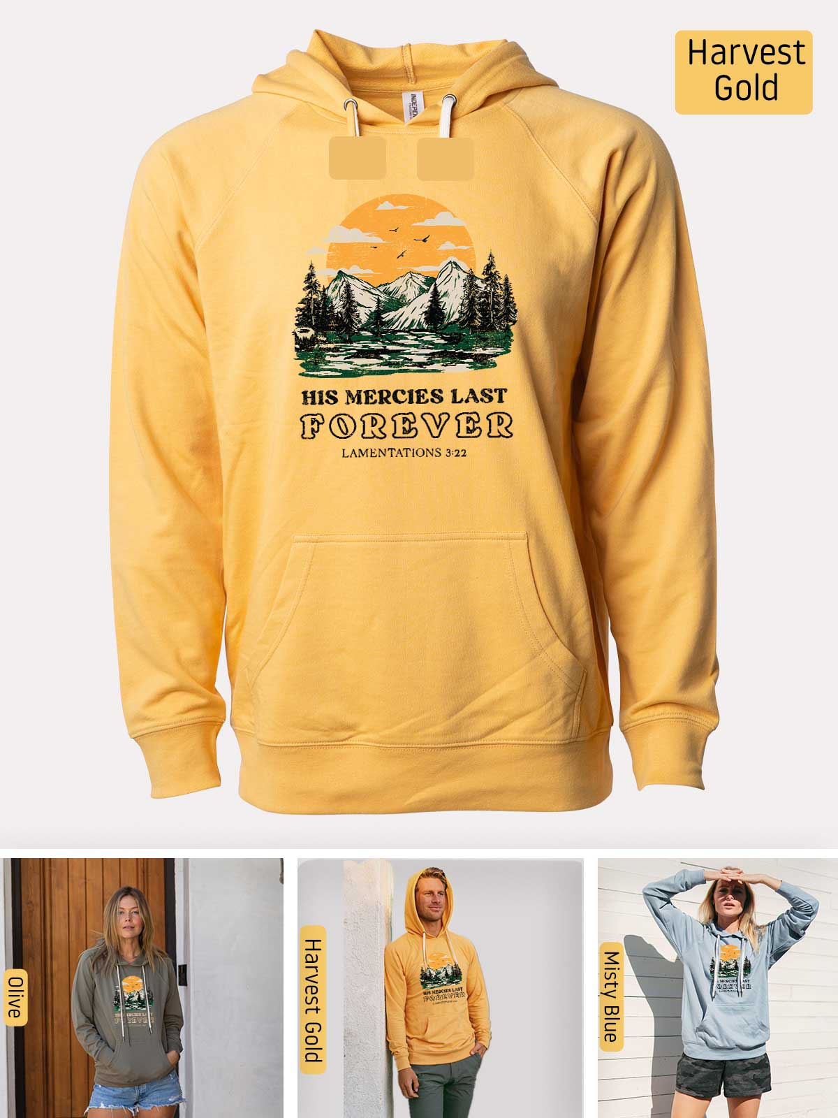 a yellow hoodie with a picture of a woman wearing a yellow hoodie