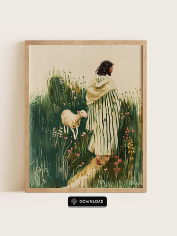 Modern Good Shepherd Illustration