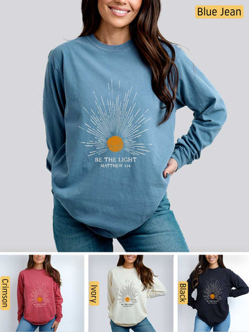 Be the Light - Matthew 5:14 - Medium-weight, Unisex Longsleeve T-Shirt