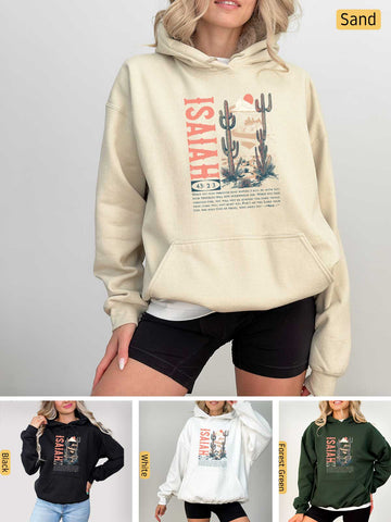 Pass Through Deep Waters, Firefighter - Isaiah 43:2-3 - Medium-heavyweight, Unisex Hoodie