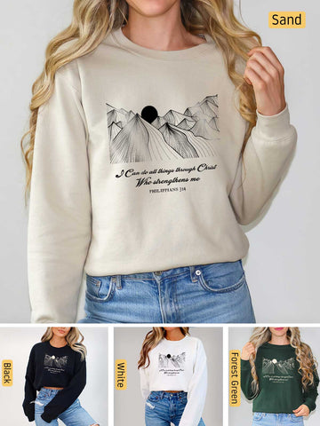 I can do all things through Christ - Philippians 4:13 - Medium-heavyweight, Unisex Sweatshirt