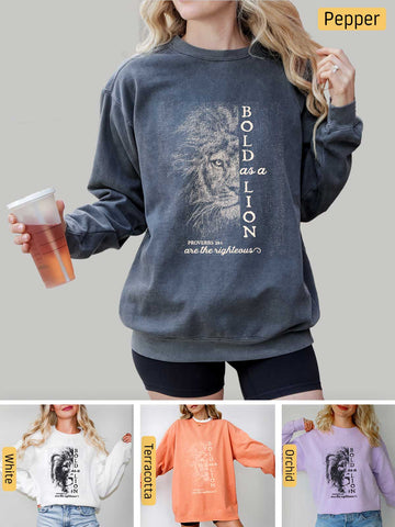 Bold as a Lion - Proverbs 28:1 - Medium-heavyweight, Unisex Sweatshirt