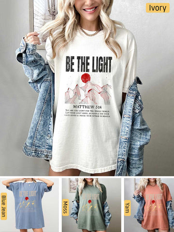 Be the Light - Matthew 5:14 - Medium-weight, Unisex T-Shirt