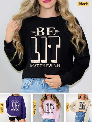 Be the Light - Matthew 5:14 - Medium-heavyweight, Unisex Sweatshirt