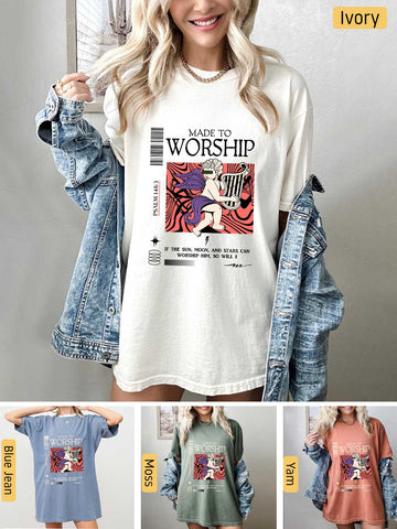 Made to Worship - Psalm 148:3 - Medium-weight, Unisex T-Shirt