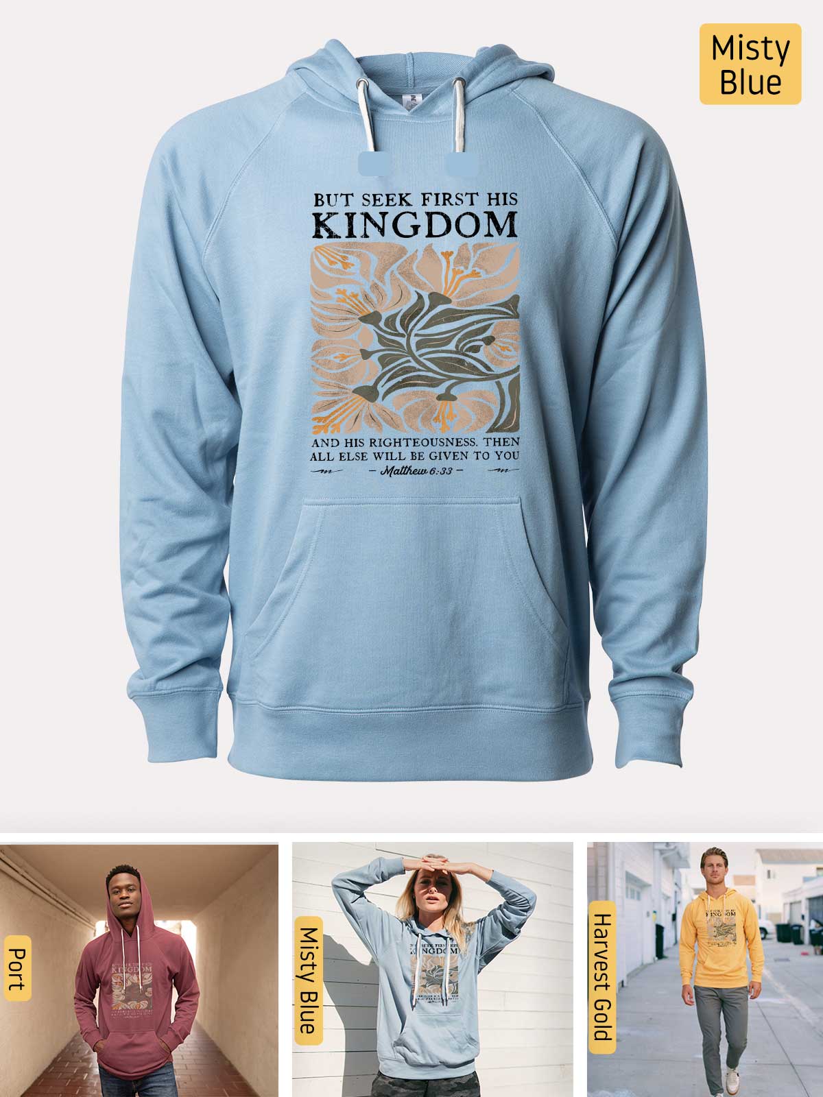 a blue hoodie with a picture of a dragon on it