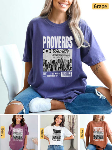 She is Clothed in Strength - Proverbs 31 Woman - Medium-weight, Unisex T-Shirt