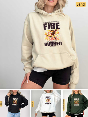 Walk Through the Fire, Firefighter - Isaiah 43:2-3 - Medium-heavyweight, Unisex Hoodie