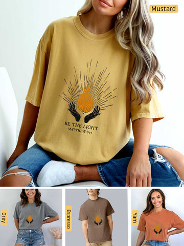 Be the Light - Matthew 5:14 - Medium-weight, Unisex T-Shirt