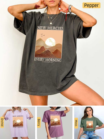 His Mercies are New Every Morning - Lamentations 3:22-23 - Medium-weight, Unisex T-Shirt