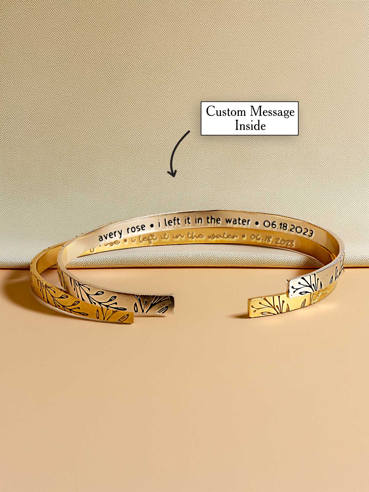 a picture of a bracelet with a message on it