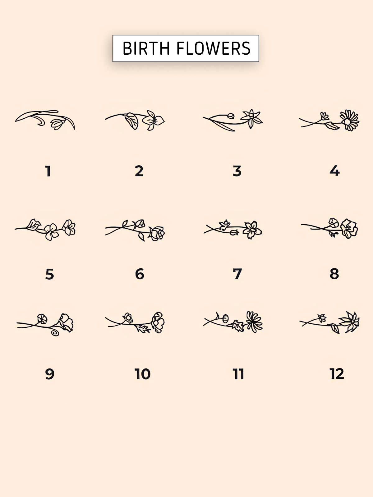 a number of flowers are shown on a sheet of paper