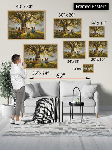 Jesus Teaching Children Under the Tree