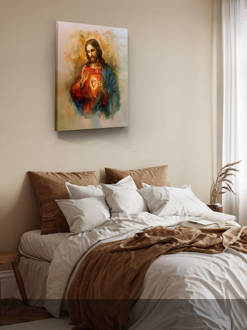 Sacred Heart of Jesus – Watercolor Icon