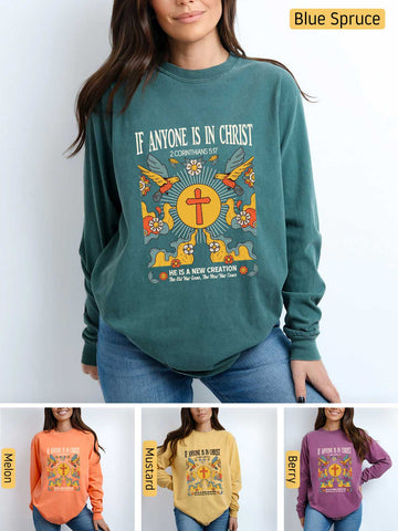 New Creation, All Things Made New - 2 Corinthians 5:17 - Medium-weight, Unisex Longsleeve T-Shirt