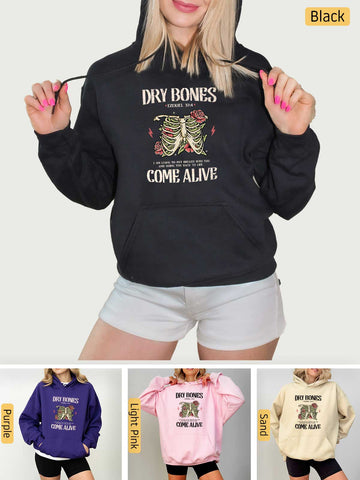 Dry Bones Come Alive -  Ezekiel 37:4 - Medium-heavyweight, Unisex Hoodie