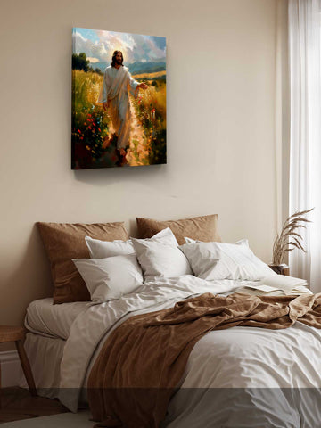 Jesus Walking the Garden Path