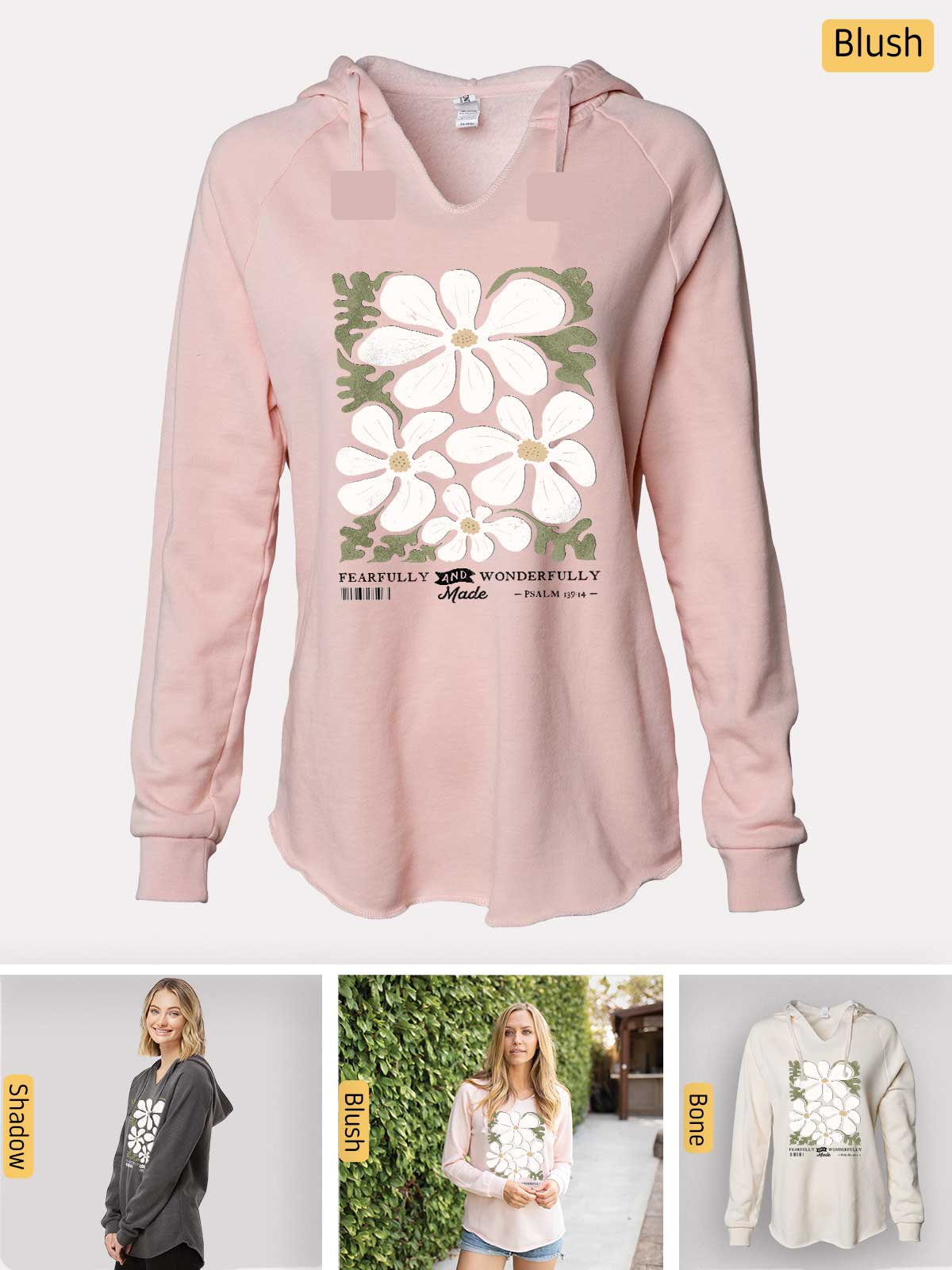 a women's sweatshirt with a flower on it