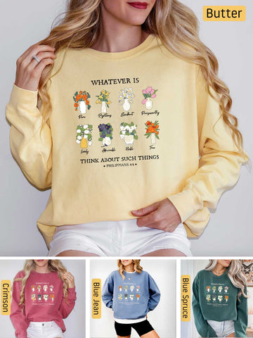 Think About These Things - Philippians 4:8 - Medium-heavyweight, Unisex Sweatshirt