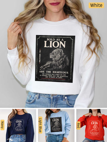 Bold as a Lion - Proverbs 28:1 - Medium-heavyweight, Unisex Sweatshirt