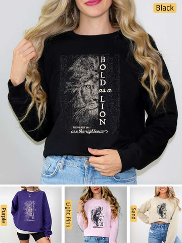 Bold as a Lion - Proverbs 28:1 - Medium-heavyweight, Unisex Sweatshirt