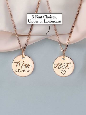 Anniversary & Bride-to-be Necklace - Date & Text