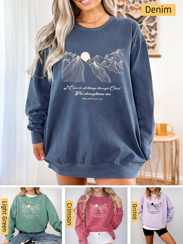 I can do all things through Christ - Philippians 4:13 - Medium-heavyweight, Unisex Sweatshirt