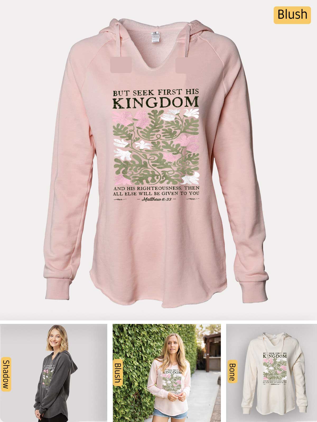 a pink hoodie with a picture of a woman