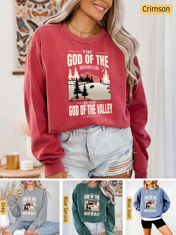 God of the Mountain - 1 Kings 20:28 - Medium-heavyweight, Unisex Sweatshirt