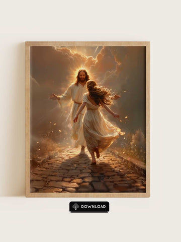 Jesus & Running Young Woman – Shepherd’s Reach