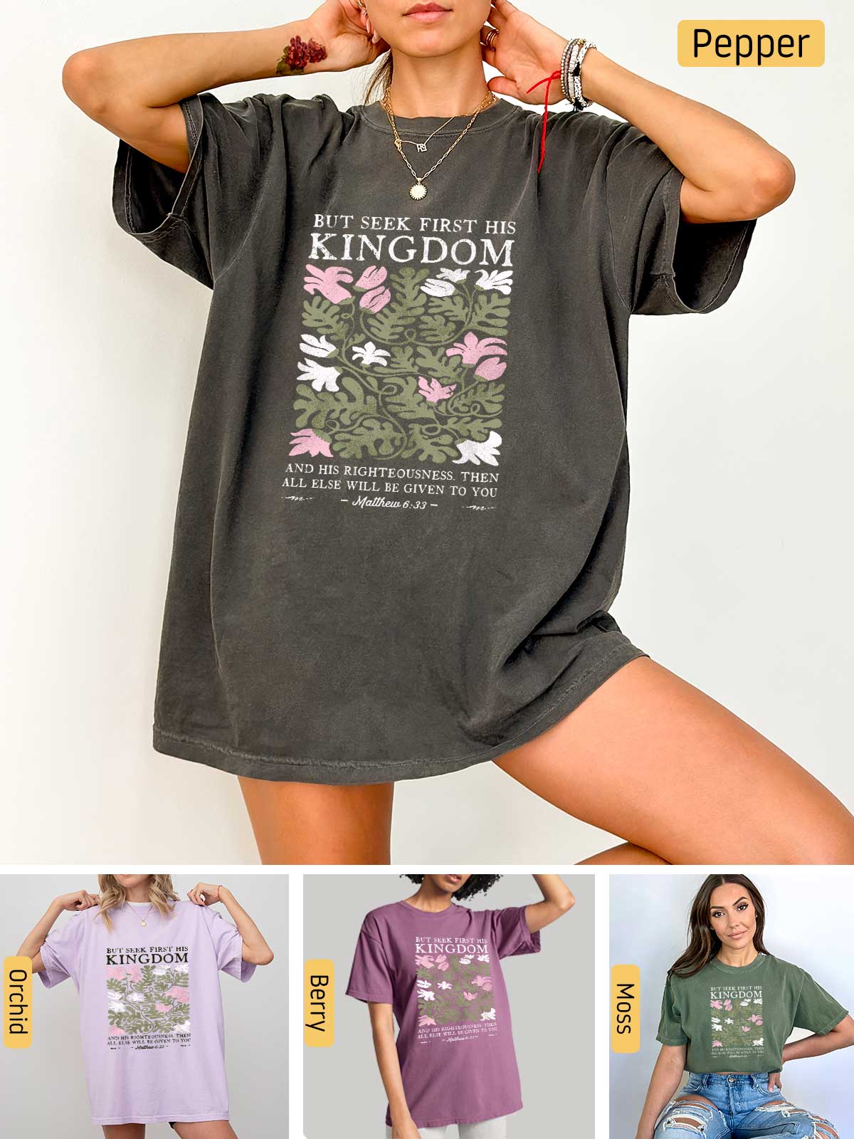 a woman wearing a t - shirt that says it's like that kingdom