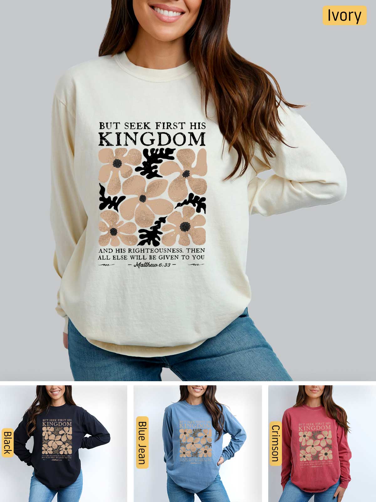 a woman wearing a sweatshirt with the words, it's free to be kingdom